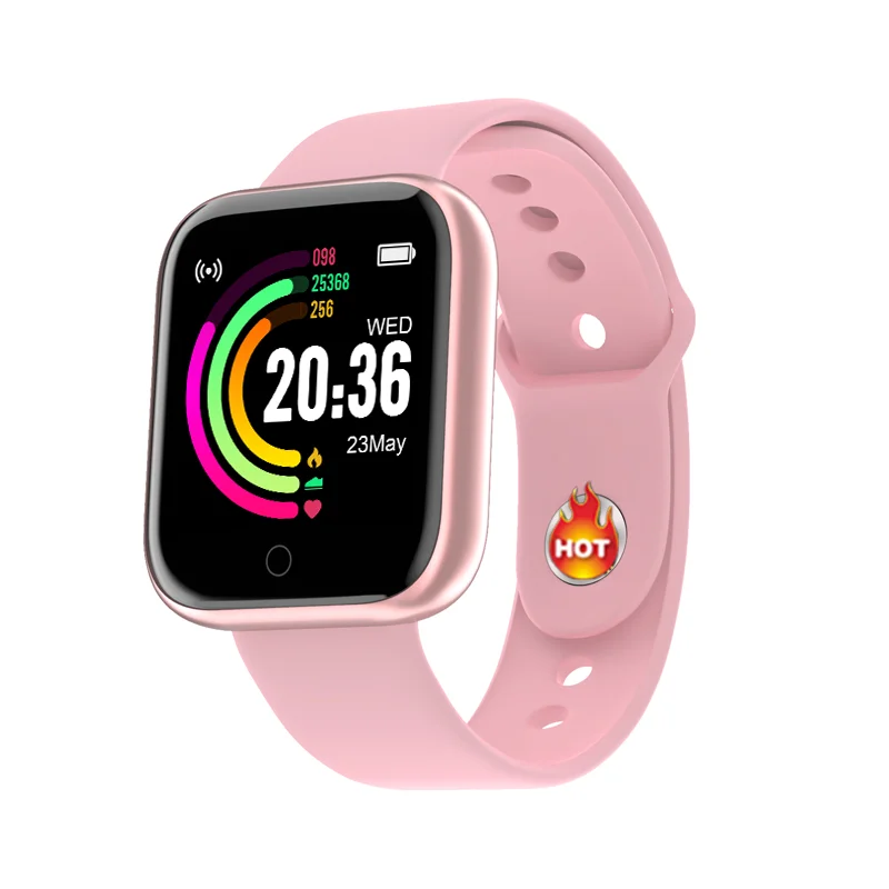 2021 Hot Selling Smart Watch Men Women Digital Watches Bluetooth Sport FitnessTracker Pedometer Y68 Smartwatch for Android Ios 