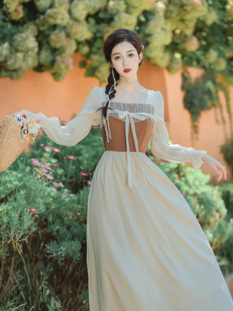 

2023 new fashion casual women's clothing Quilted Quilted Princess Dress