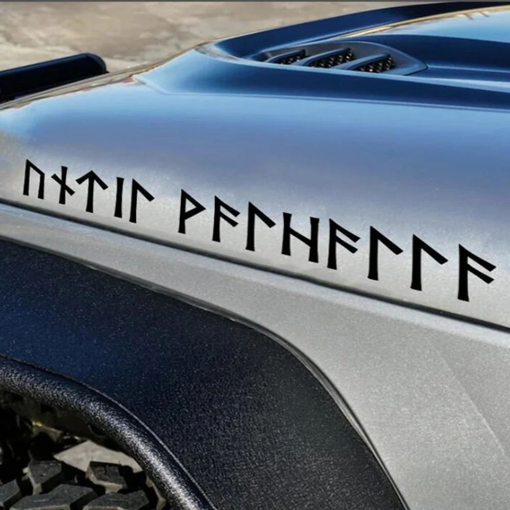 Until Valhalla In Norse Runes Car Sticker Decal Viking Futhark for