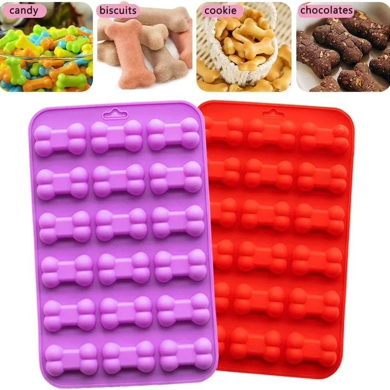 

Puppy Dog Paw and Bone Ice Trays Silicone Pet Treat Molds Soap Chocolate Jelly Candy Mold Cake Decorating Baking Moulds