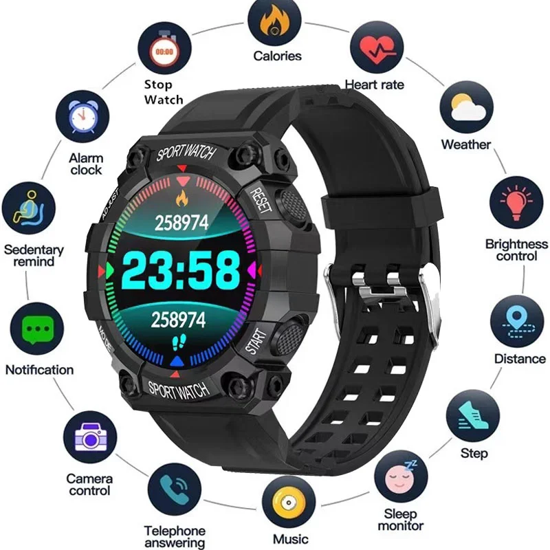 

FD68S New Smart Watches Men Women Bluetooth Smartwatch Touch Smart Bracelet Fitness Bracelet Connected Watches for IOS Android