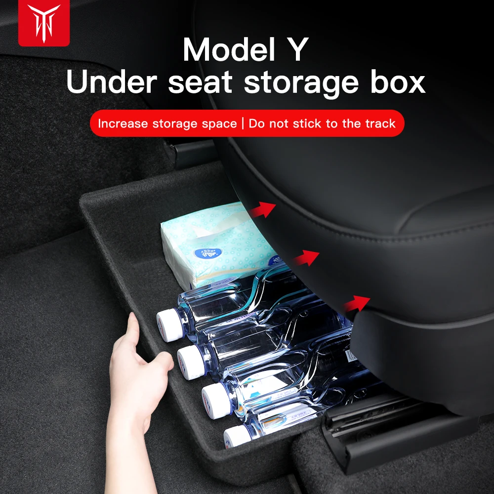 Per Tesla Model Y Under Seat Storage Box Supporto Per Cassetto Accessori Per Organizer Per Auto Per Tesla Model Y 2021/2023Accessori Per Auto