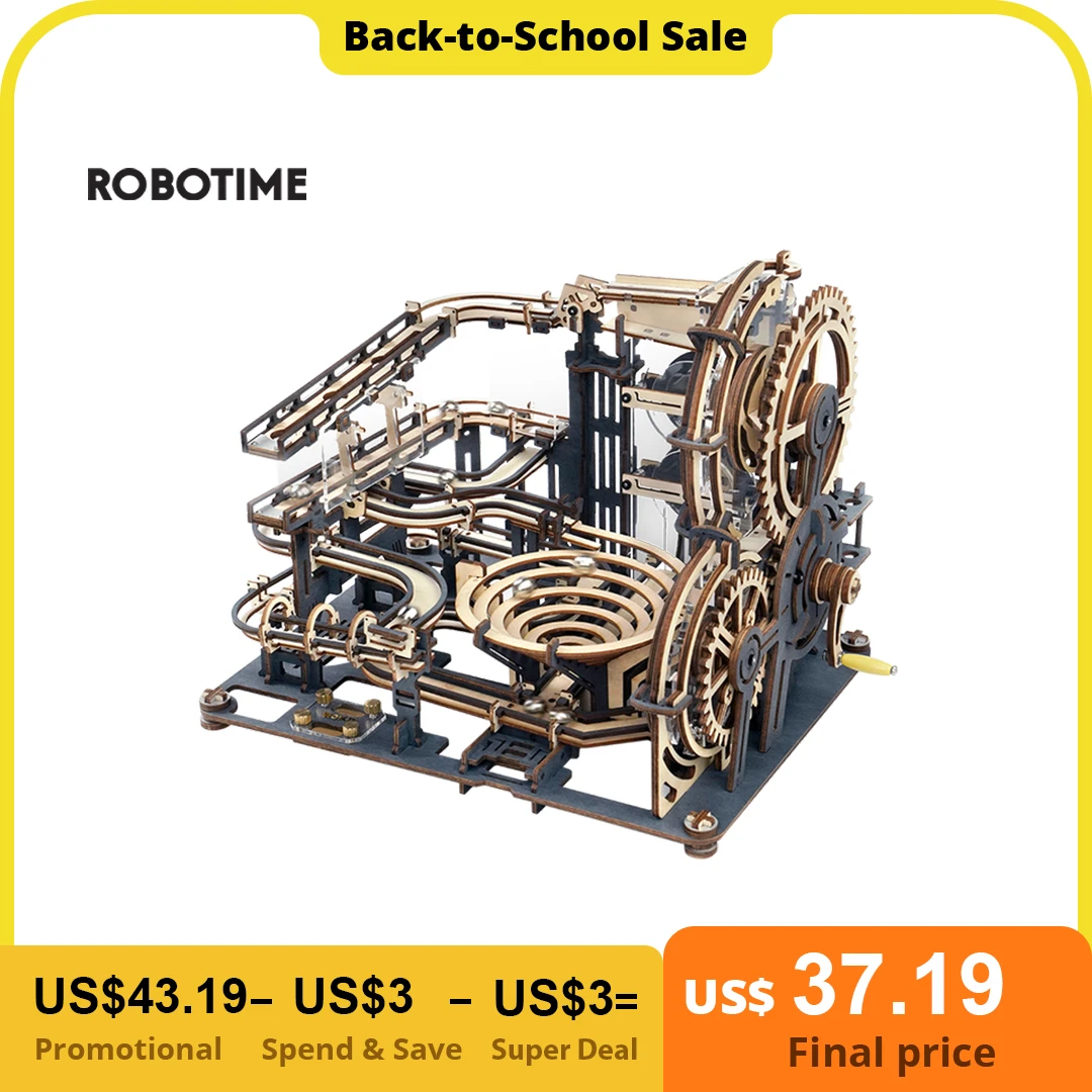 Marble Run Set Diy Wooden Model 