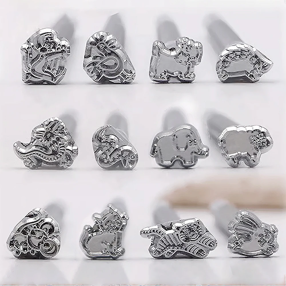Leather Work Stamping Tool animal Stamp Leather Carving Printing Tool Craft lovely animal cat rabbit Stamps