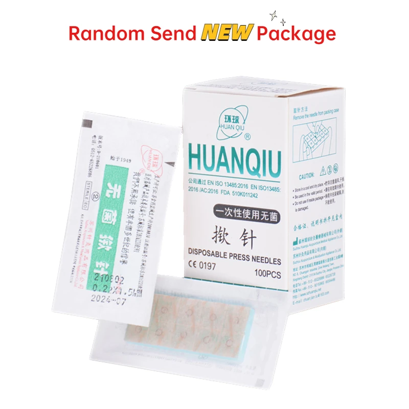 100pcs/box Ear Acupuncture Needle Sterile Disposable Needles Embedded Ear Needle Press Seed