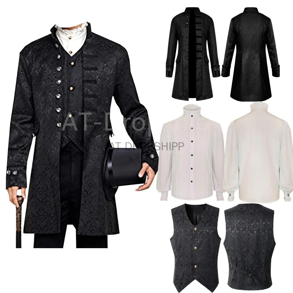 Ropa Medieval Hombre Noble Disfraz De Caballero Medieval, Chaqueta