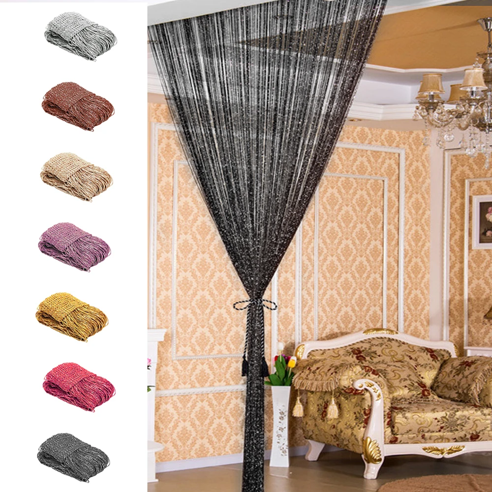 Description Picture 6 of itemDoor String Curtain Curtain Wall Panel Fringe Window Room Divider Blind Decorative Tassel Screen Ribbon Strings Strip