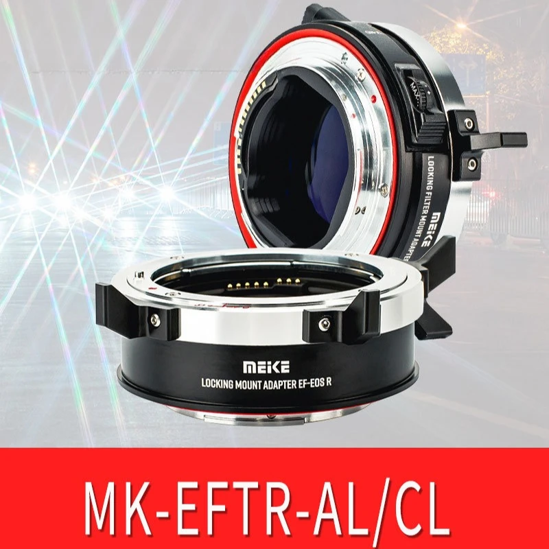 MEIKE Pro EF-to-RF Adapter|Auto Focus + Filter Lock Mount with Horn Ring for R