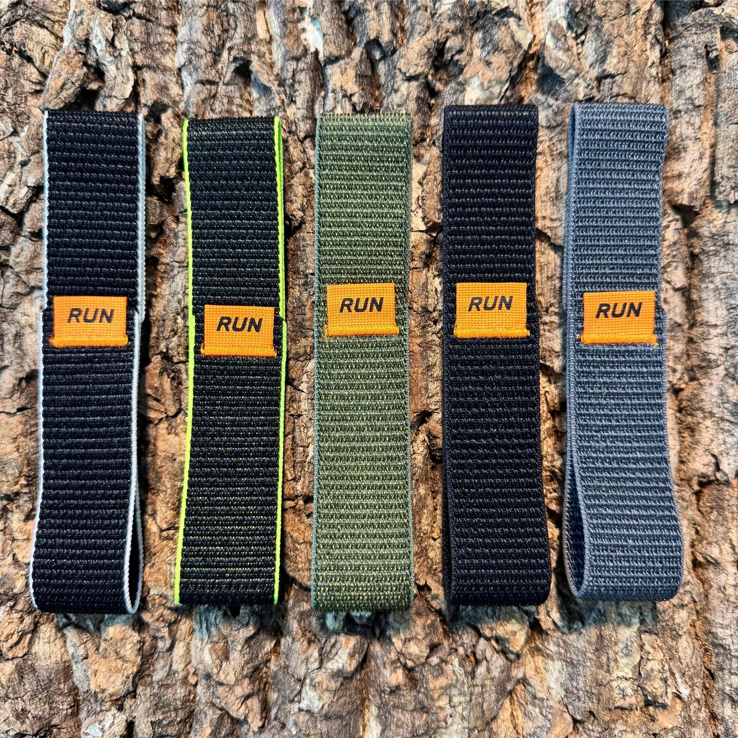 Breathable Nylon Loop Sport Watch Strap, Lightweight Metal-Free Hook & Loop Band