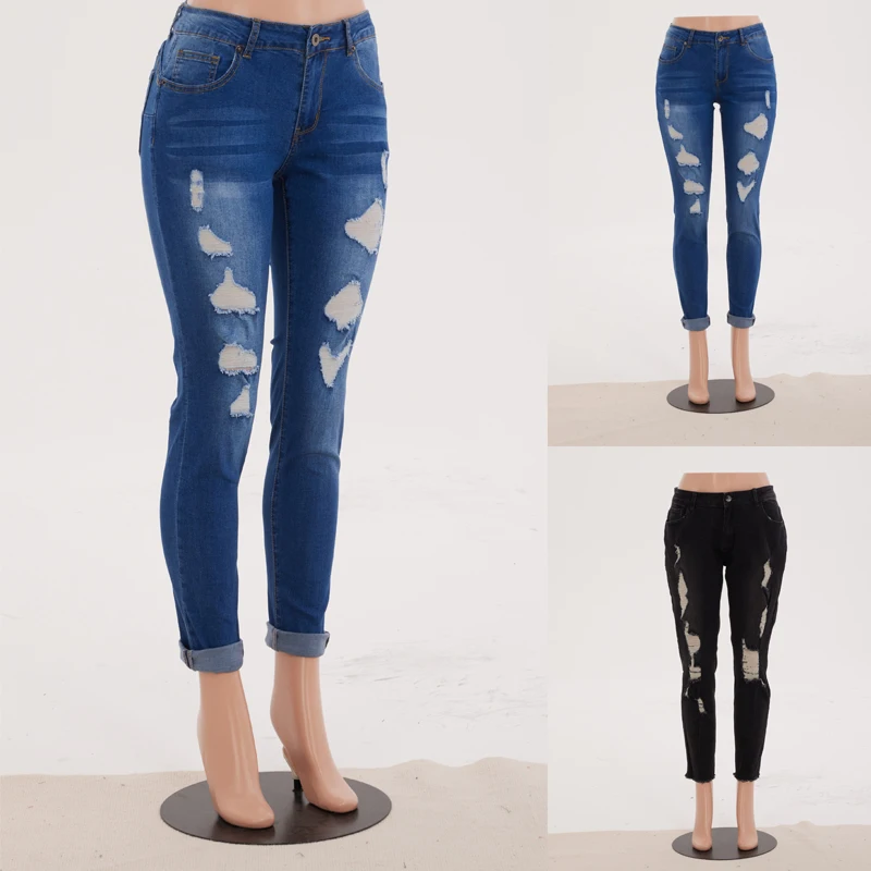 

Женские узкие джинсы-стрейч Esuo, модные женские брюки в стиле High Street с высокой талией, женские брюки