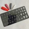 Human Skeleton Symbols Stamping Plate Skul Nail Plate Skul Bone Nail Stamp Plates Mouteen-010 1