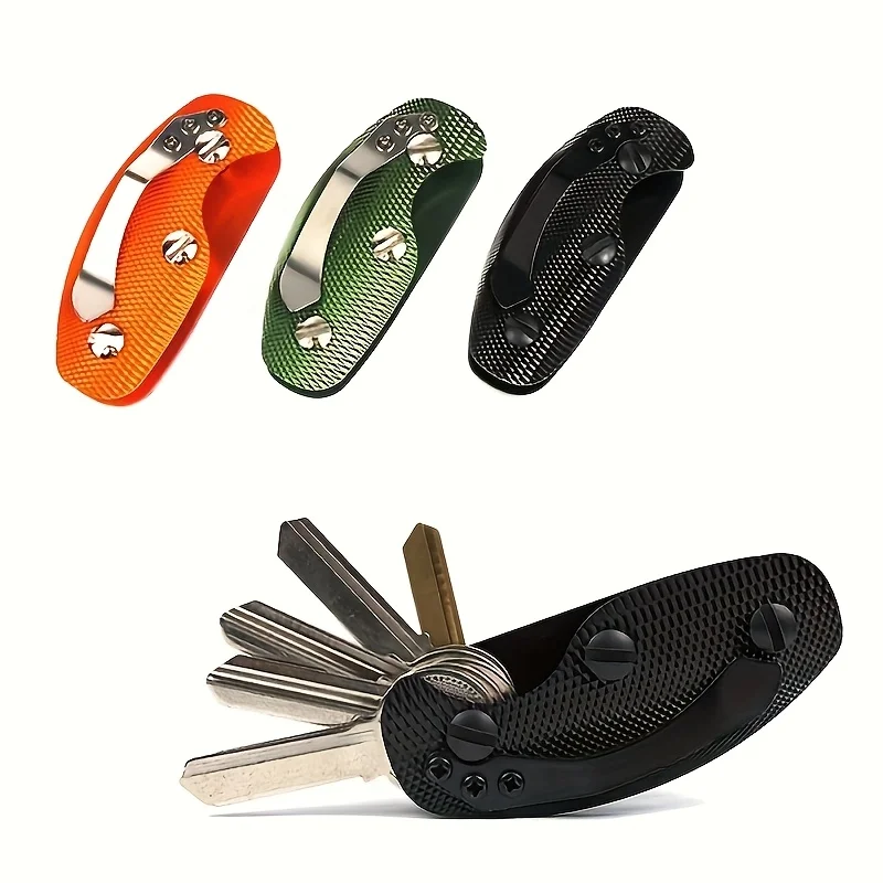 Compact Smart Key Organizer and Wallet Pouch for Men - Portable EDC Holder and Chain