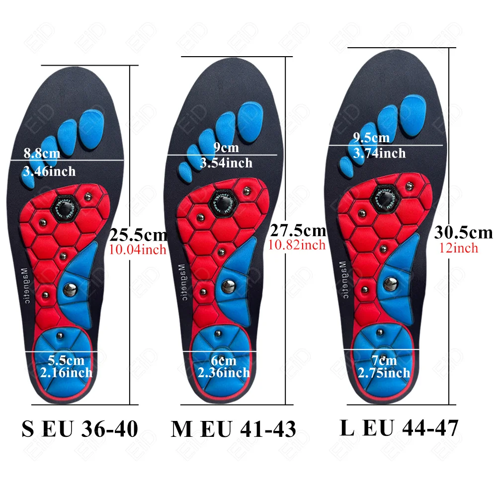 Orthopädische Einlegesohle Arch Support Magnetische Therapie Massage Einlegesohlen Männer Fuß Akupunkturpunkt Massage Einlegesohlen Anti-müdigkeit Gesundheit Einlegesohlen – Detail 20