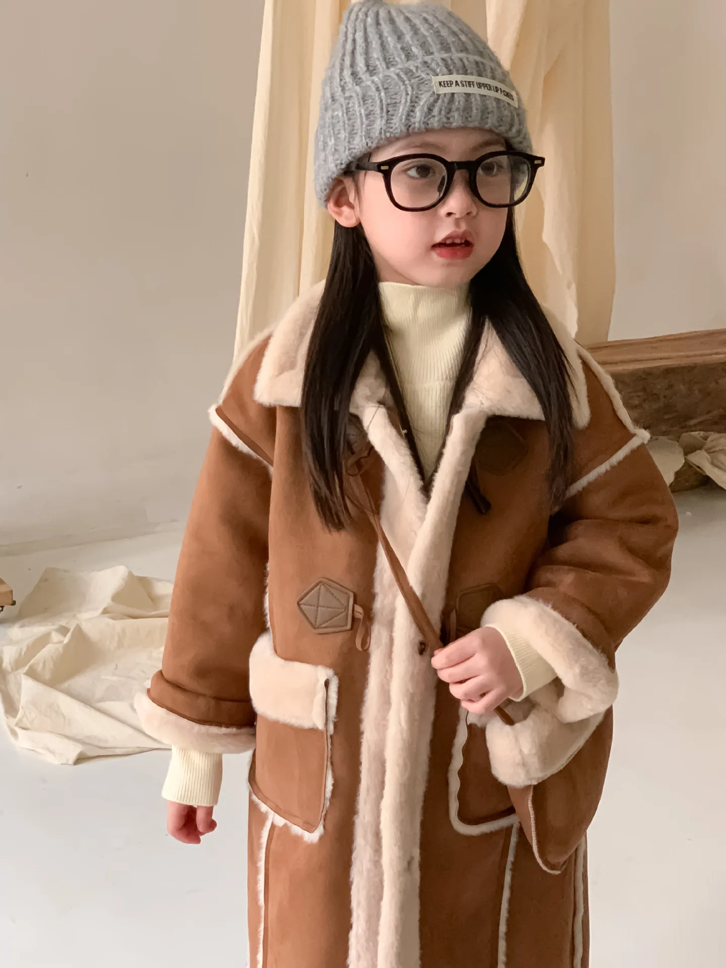Girls Coat New Winter Thickened Long Coat - Uniqwear