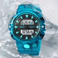 New STRYVE 8028 Men LED Digital Watches White Transparent Fashion Cool Outdoor Sports Watches Shock Waterproof Watch For Men 2
