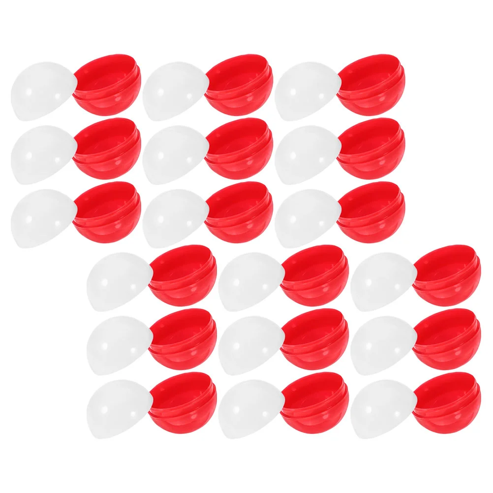 

50 Pcs Ball Round Shell Capsules Plastic Decorative Balls Empty