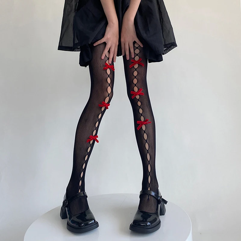 Sexy Lace Stockings with Bow Detailing for Women s Night Out Clubwear Date Cosplay Party Street Style Fashion
