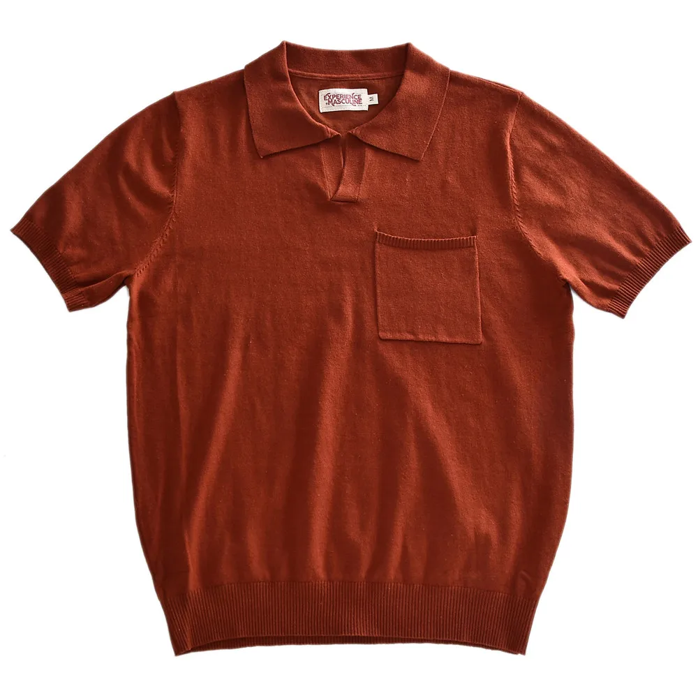 

Men's Polo Knitted Shirt Short Sleeves Designer Shirt Tennis Golf Wear Italian Retro Male Clothing Top High Quality and Brand