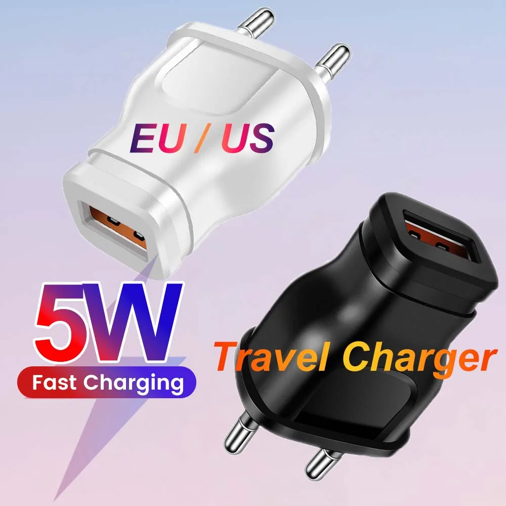 Universal 5W USB Wall Charger – Compact Travel Power Adapter