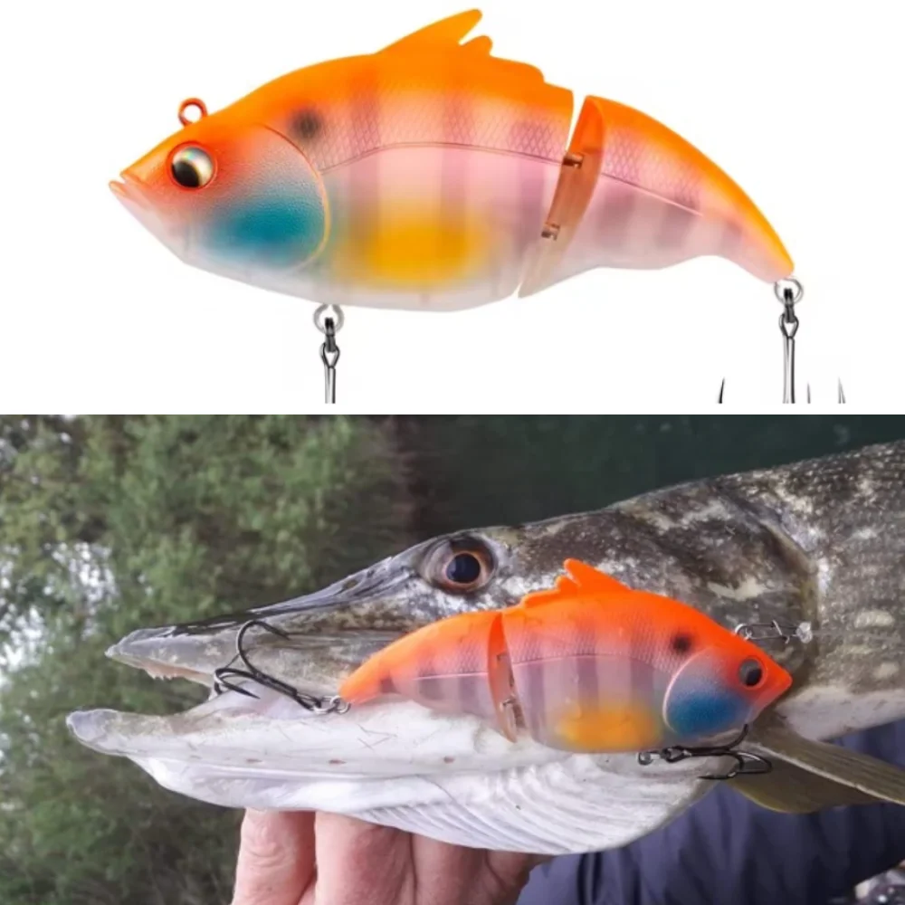 Vatalion Lure 115S Schwimmköder, gegliedert, sinkend, riesiger harter Köder, Glidebait-Abschnitt, Köder für große Köder, Largemouth Bass, Hechtköder