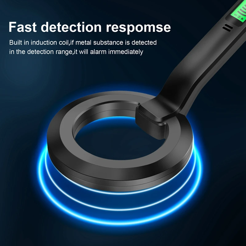 Metal Detector Handheld Alarm High Sensitivity Metal Scanner Security Checker Pinpointer Search Coil Detect Tool Durable