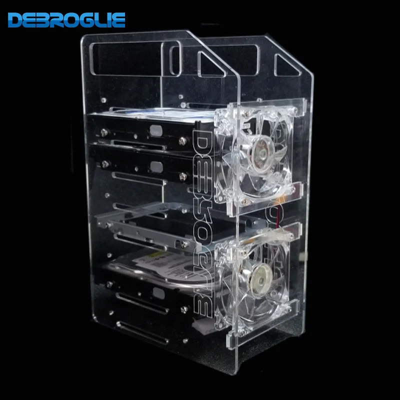 Cremalheira Transparente da Extensão do Disco Rígido -- 3.5 Discos Rígidos Externos do Computador do Desktop da Polegada Hdd Gaiola Refrigerar para a Mineração - Imagem 6