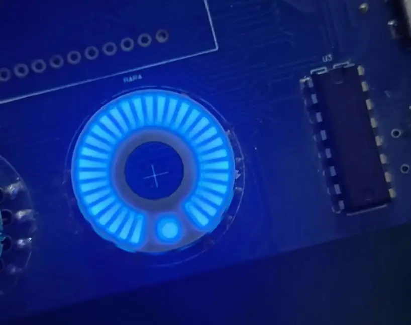 Taidacent Blue 31 Segment LED Arc Display 66mm Arc 300 Led Linear Array bar graph segment Indicator for Audio Equipment Display