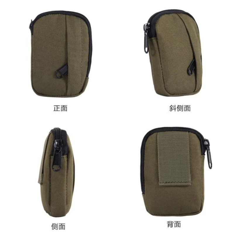 Tactical Mini Wallet Card Bag Small Pocket Key Pouch Money Bag Men Waterproof Portable Edc Pouch Hunting Outdoor Waist Bag Nylon