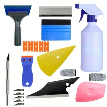 Kit di Strumenti per l'Installazione di Pellicole in Vinile per Auto, Raschietto in Vinile, Spatola in Feltro, Strumenti per la Tintura dei Finestrini, Set per l'Installazione di Pellicole Protettive per Vetri