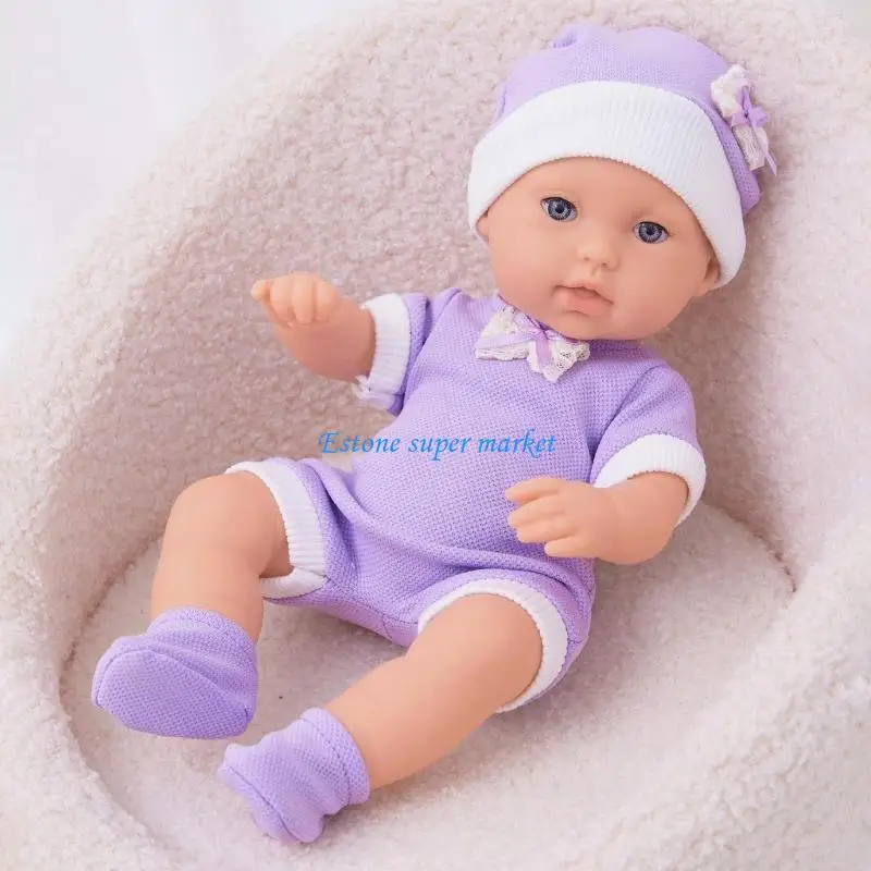 090B 12 인치 현실적인 Reborns  인형 부드러운 몸 움직일 수있는 관절 어린이와 수집가를위한 안전 어린이 교육 장난감