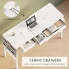 47 inch Computer Desk with Shelves, Writing Desk with Drawers for Small Spaces, Computers Desks 5