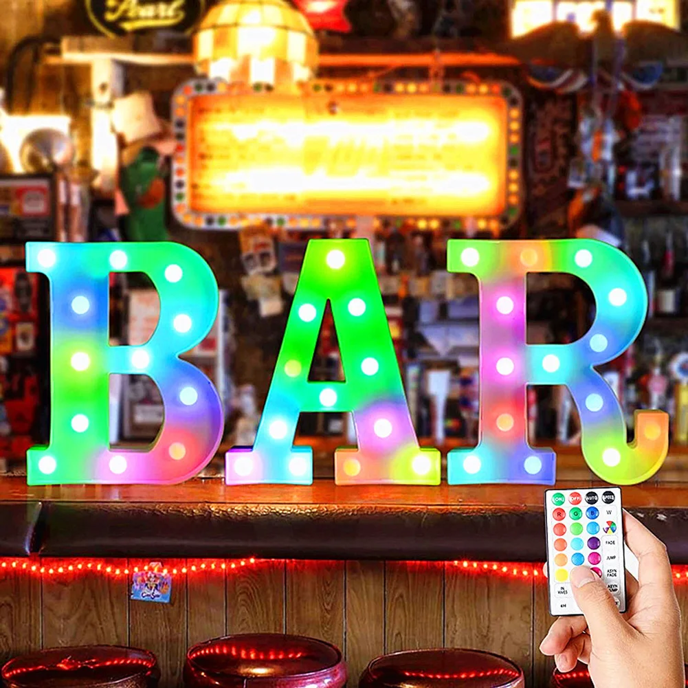 

Wedding Decorative Name Letters Alphabet Letter LED Lights Luminous Number Lamp Night Light Party Baby Bedroom Decoration Home