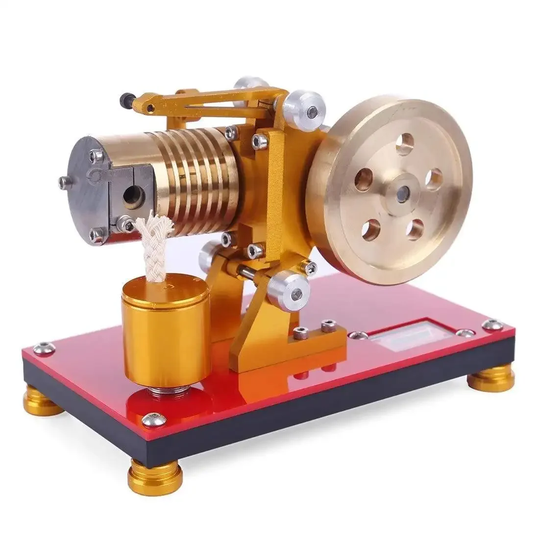 

Suction Fire Type Stirling Engine Model Kit Aluminum Alloy Anodized Flame Engine Professional Heat Energy Engine Adults Toys
