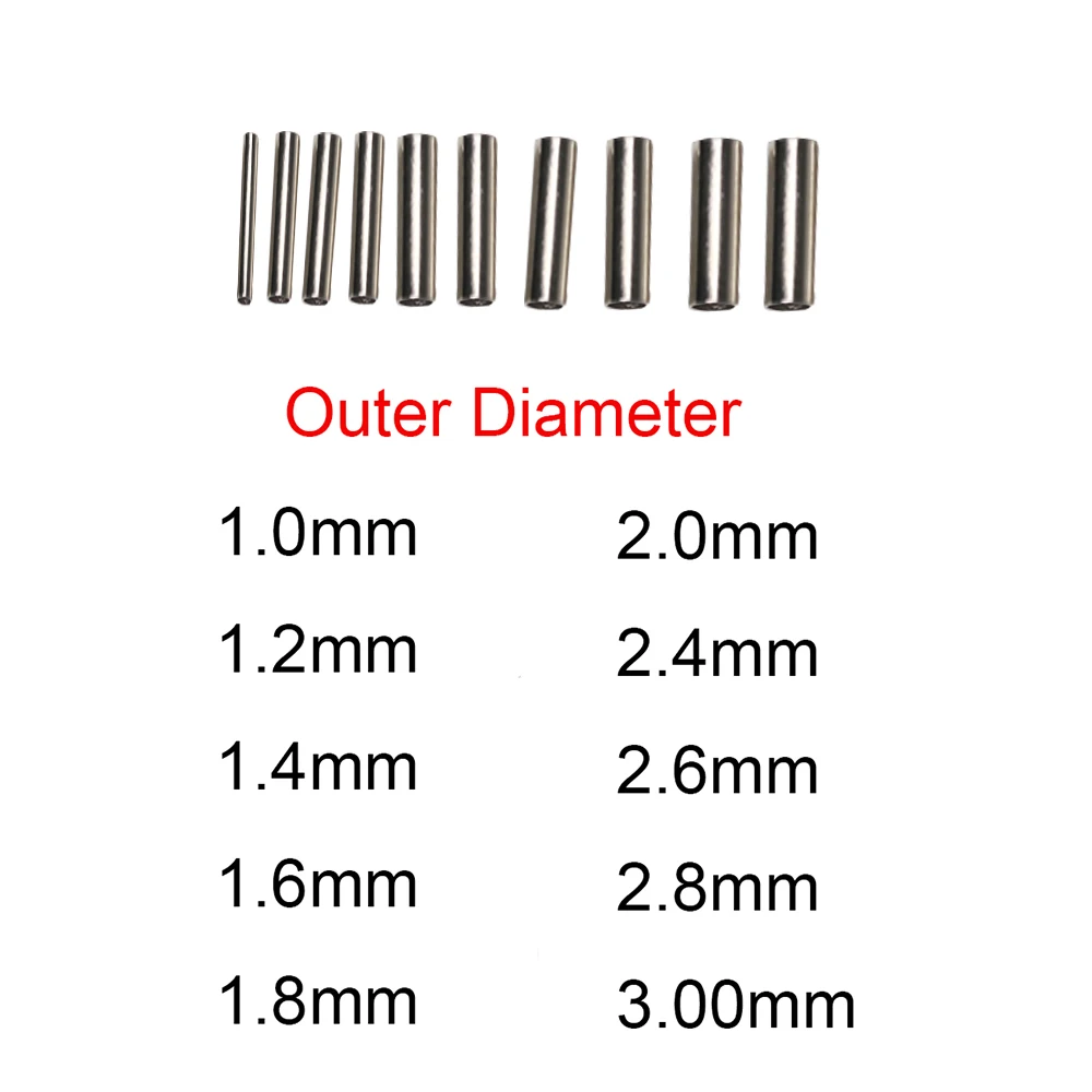 100 manchons de sertissage cuivre ronds pour ligne de pêche - Tubes aluminium 1.0mm-2.8mm accessoires mer