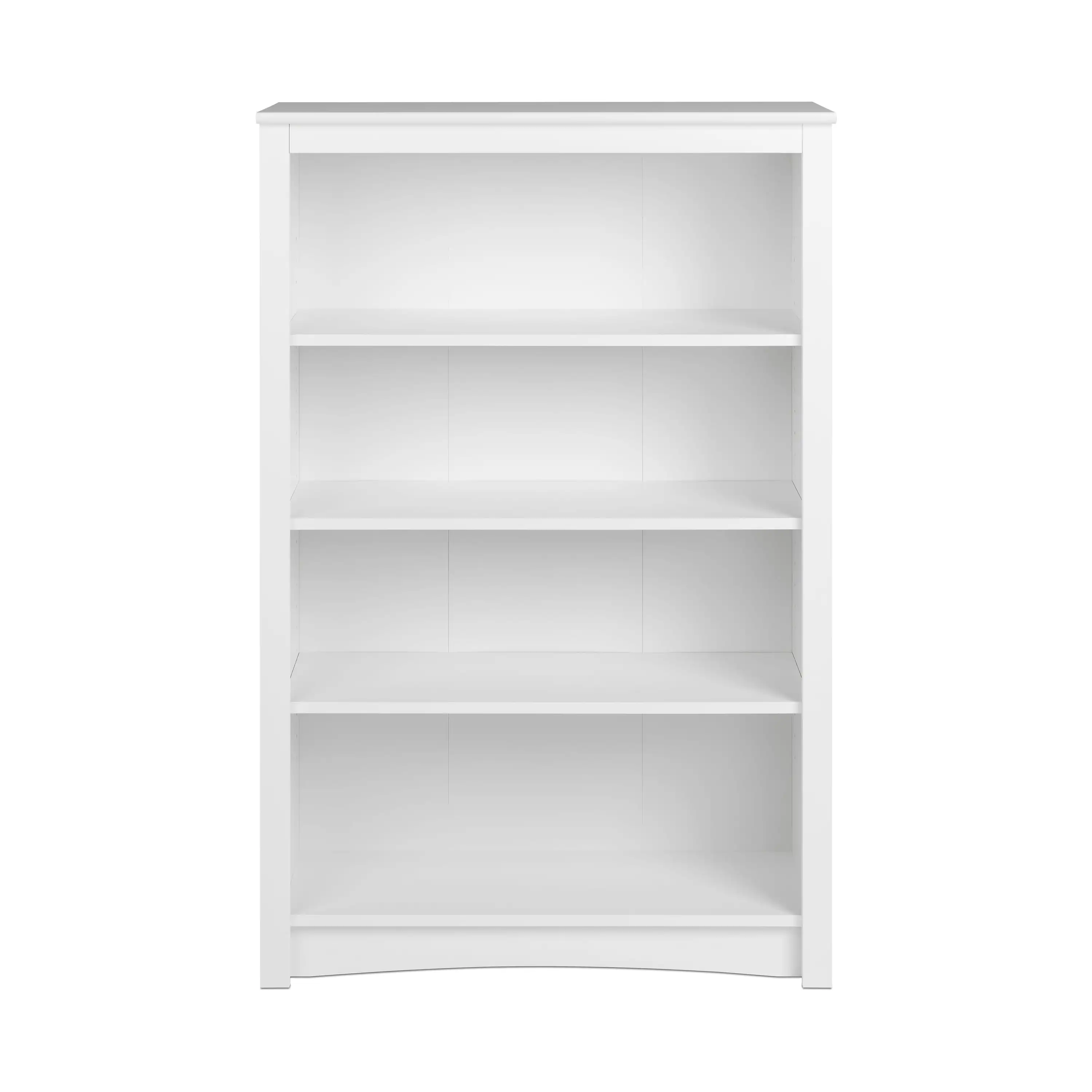 

4-Shelf Standard Bookcase with Laminate Finish, White