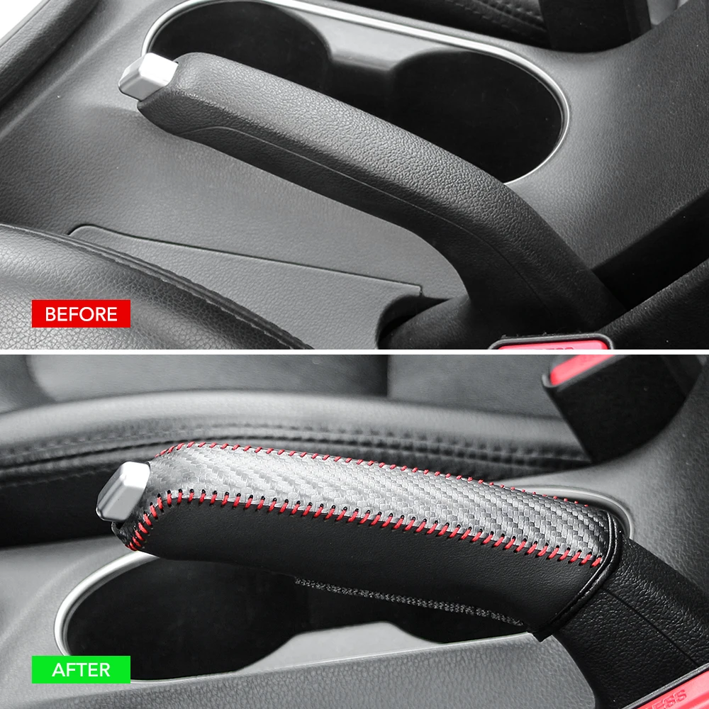 Carbon Fiber Car Leather Gear Handbrake Cover for Scania K250 K280 K310 K320 K490 SERIE G P S SerieX