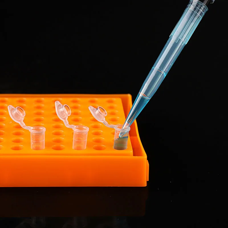 Micro 0.2 Ml Centrifuge Tube 50 Test Tubes Transparent Plastic Tube Container Science Laboratory Test Accessories Lid
