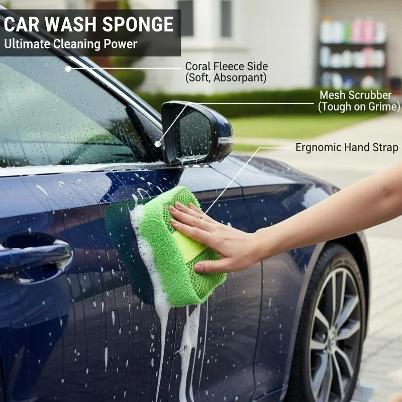 Microfibre Car Wax Applicator Pads Soft Auto Detailing Wax Sponge Rectangle Foam Car Paint Care Polishing Pad Auto Cleaning Tool