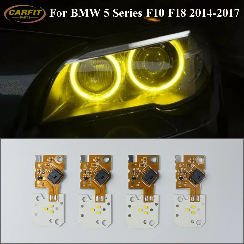 Lemon Yellow DRL Boards For BMW 5 Series F10 F11 F18 2014-2017 LED ...
