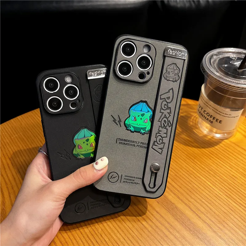 Gengar, Bulbasaur & Squirtle iPhone Case – Pokémon Laser Emboss Leather Cover