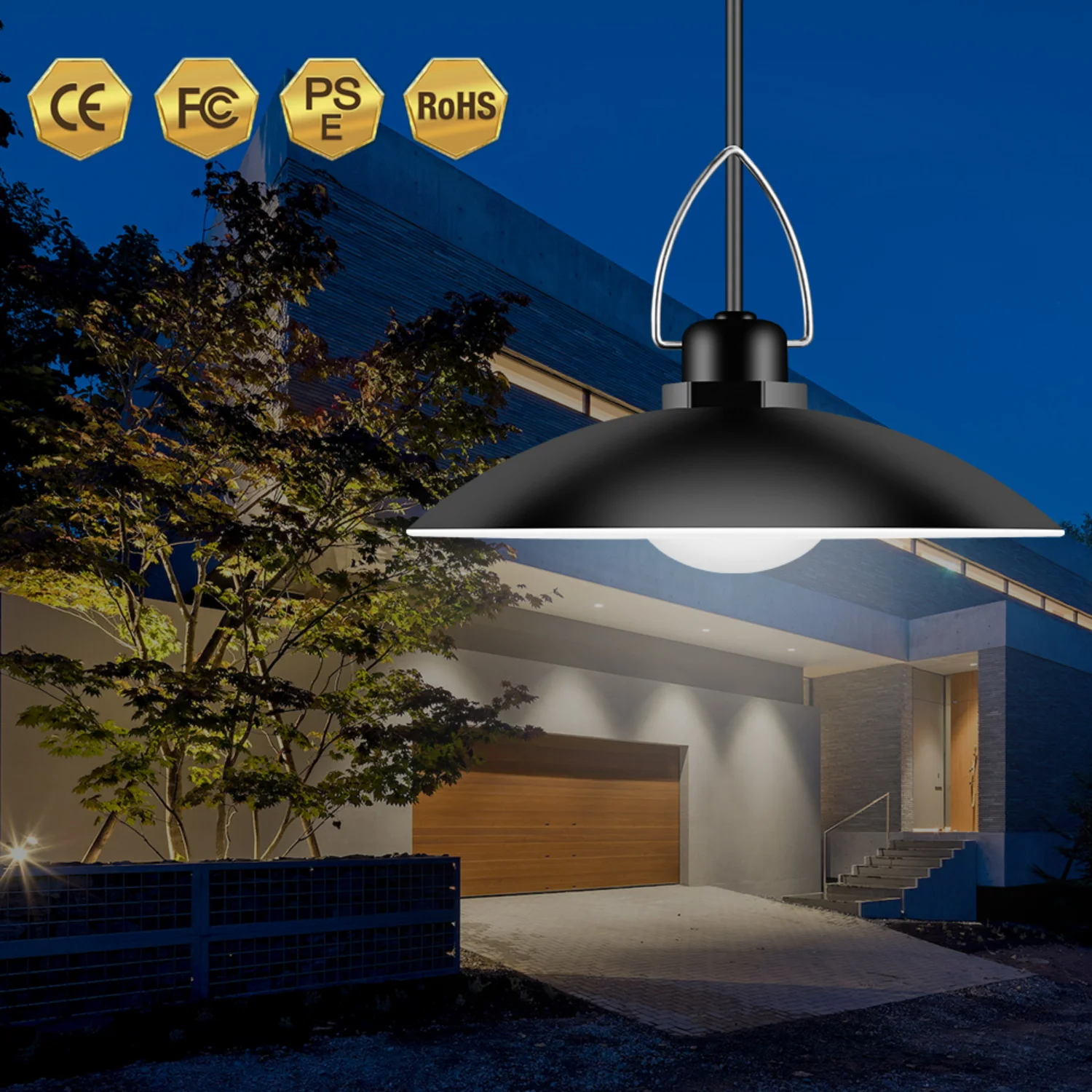 small solar lights Outdoor Solar Lights Sunlight Powered Split Lamps Exterior Garden Decoration Patio Spotlight Waterproof Remote Camping Pendant solar garden lights decorative