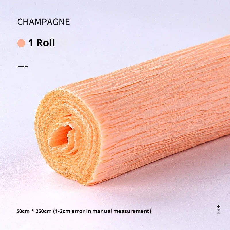 Vibrant Handmade Crepe Paper Roll for DIY Crafts & Decor - 250x50cm