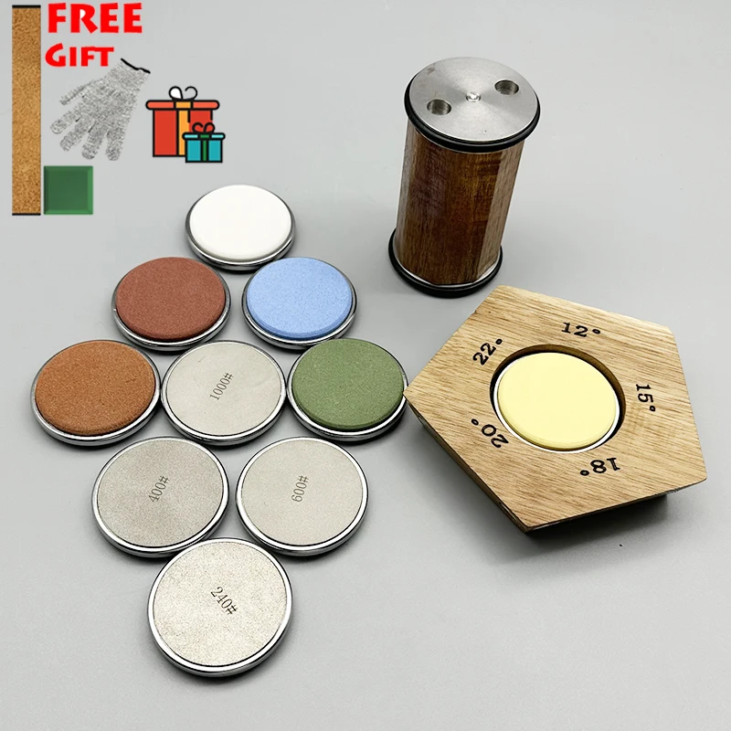 

Disc Knife Whetstone Tool Sharpening Rolling Diamond Holder Sharpener Angles Kitchen NEW Sharpening 5 Knife Grind Stone Magnetic
