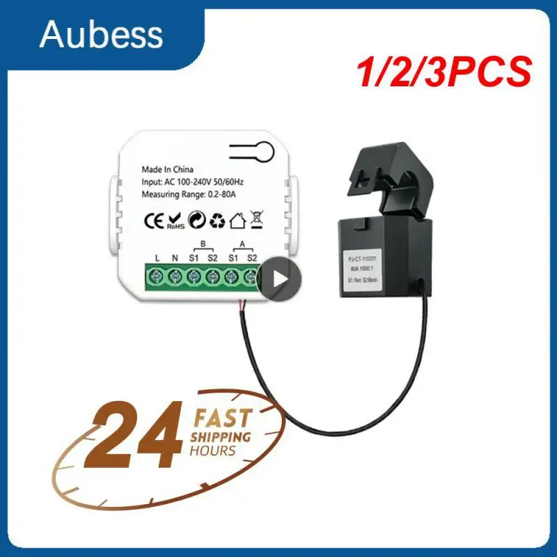 

1/2/3 шт., двухсторонний измеритель энергии Tuya, Wi-Fi, 1/2 каналов