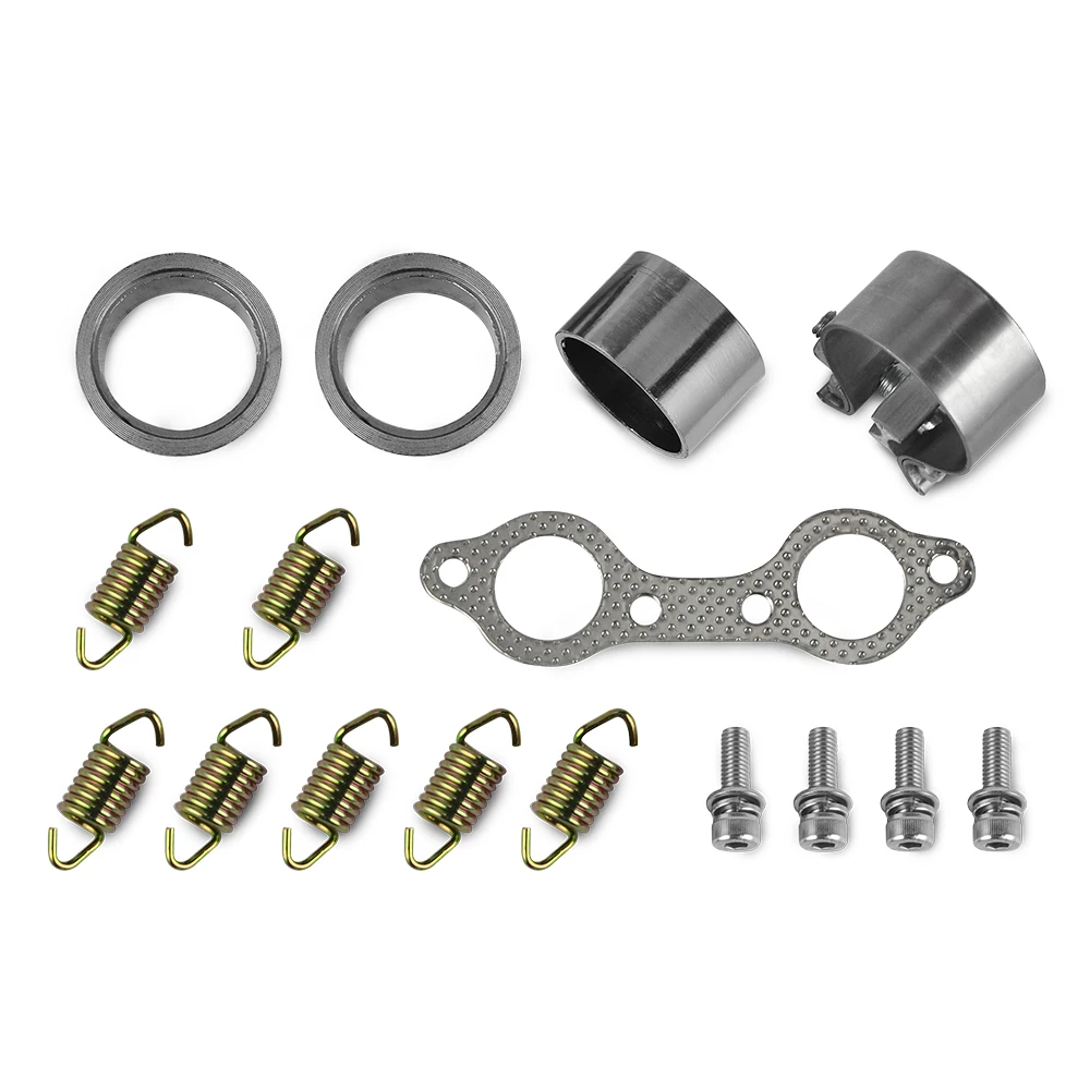 

NICECNC UTV Exhuast Muffler Kit Manifold Bolt Gasket Donut Seals Spring For POLARIS RZR 800 4X4 EFI 2008-2011 2009 Accessories