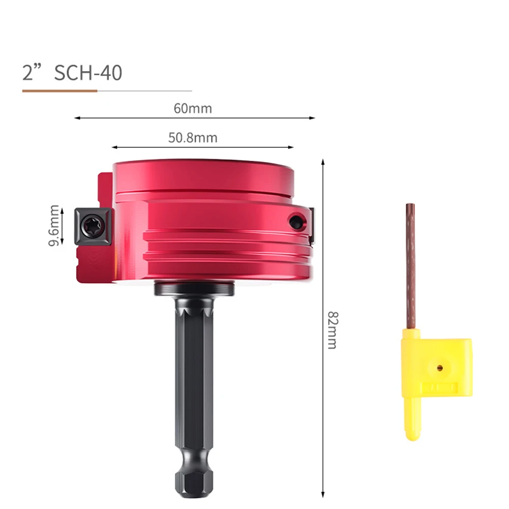 1pc PVC Pipe Reamer 6.35mm Hex Shaft Plumbing Tool PVC ABS Drain Water Pipe Joint Tool Drill Bits Clean Cement Remnants Tools
