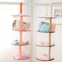 1PC Zipper Hanging Basket Multi-Cell Basket Three-Cell Basket Drying Basket Bra Drying Dried Fish Meat Food 1
