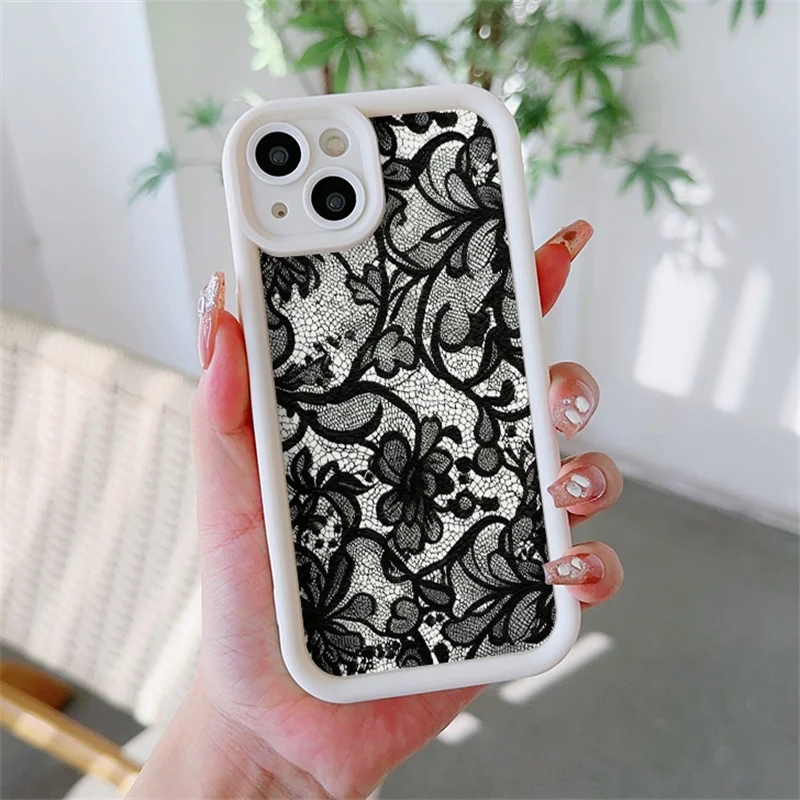 Retro Black Lace Phone Case Cover