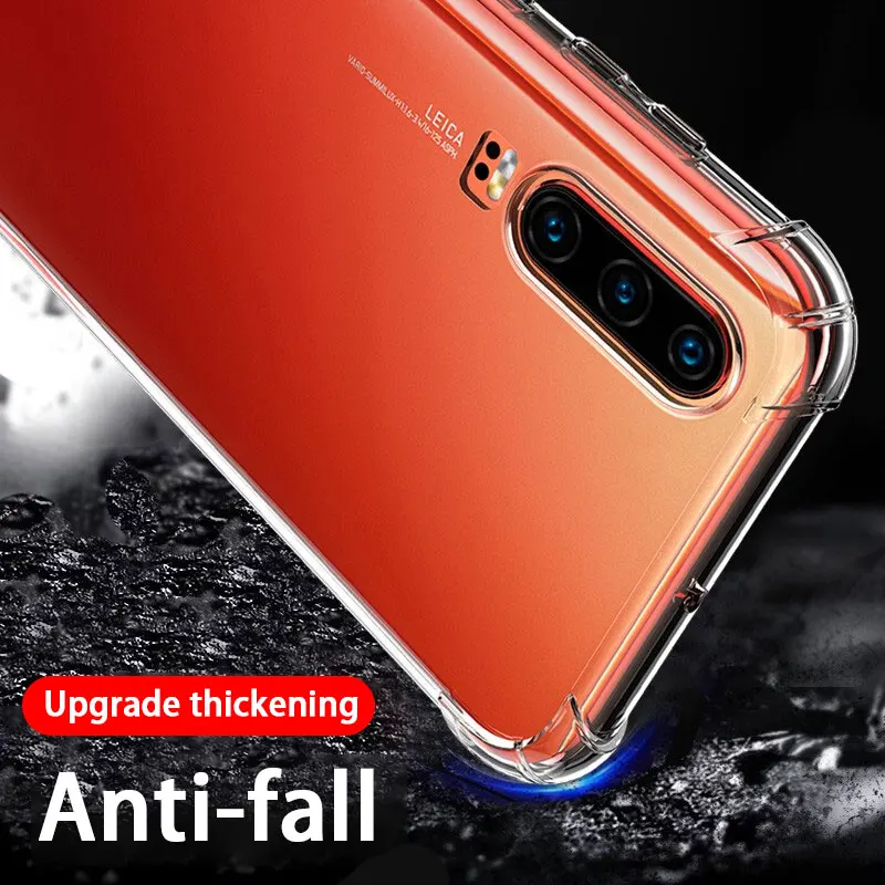 Soft TPU Silicone Shockproof Transparent Phone Case with AirBag Corners