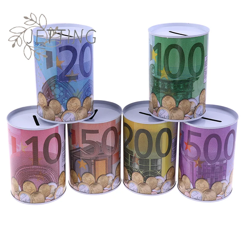 (SMTGDP11)1 unidad Caja fuerte cilíndrica para dinero en euros y dólares, hucha para monedas, cajas de depósito_voghion.com